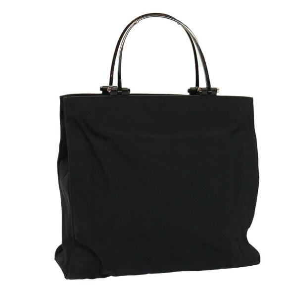 GUCCI Hand Bag Nylon Black Auth - Picture 1 of 16